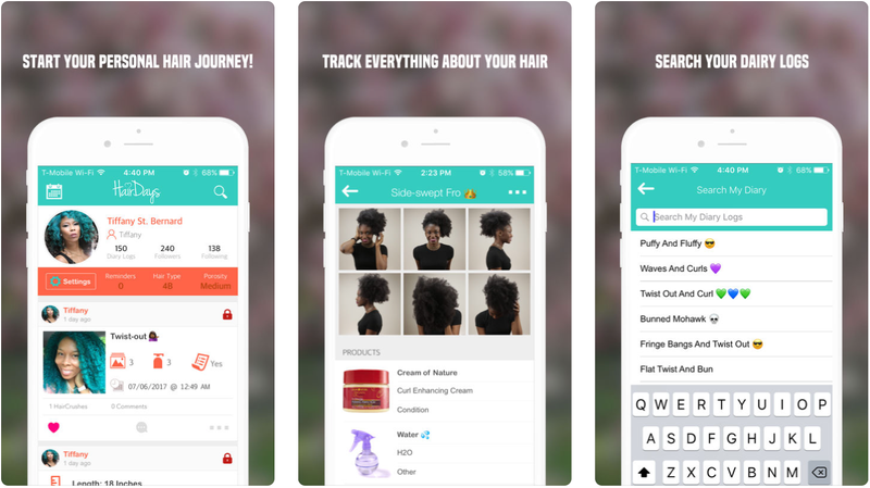 Descriptions on how the app Hair Days works.